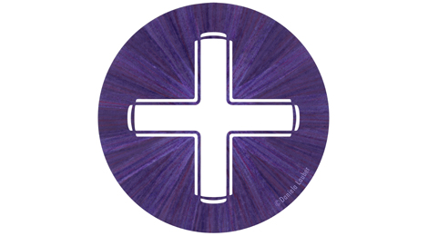 Illustration: Symbol für den Christentum, ein Kreuz.